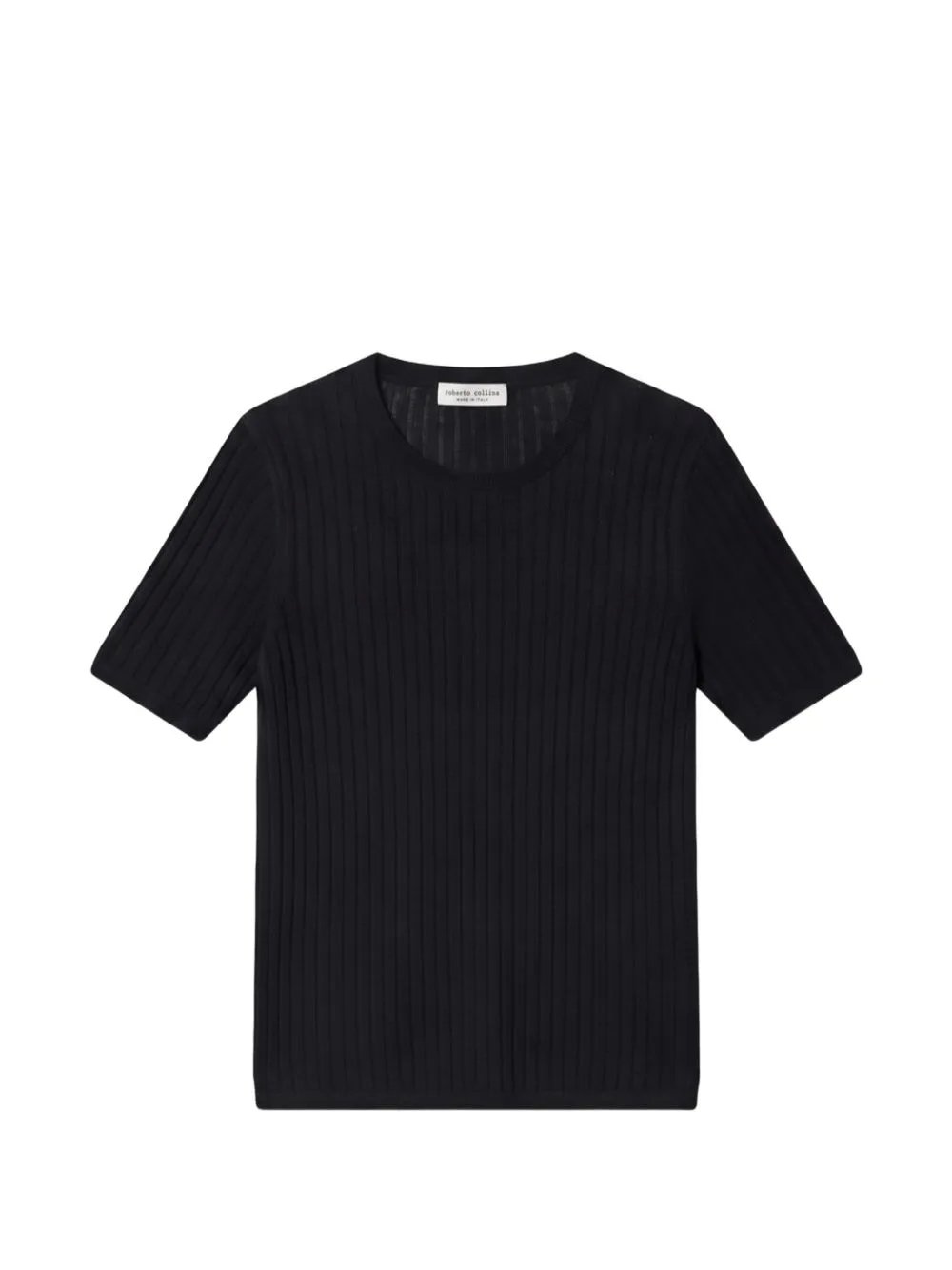 Ribbed-Knit Short-Sleeve T-Shirt by Roberto Collina