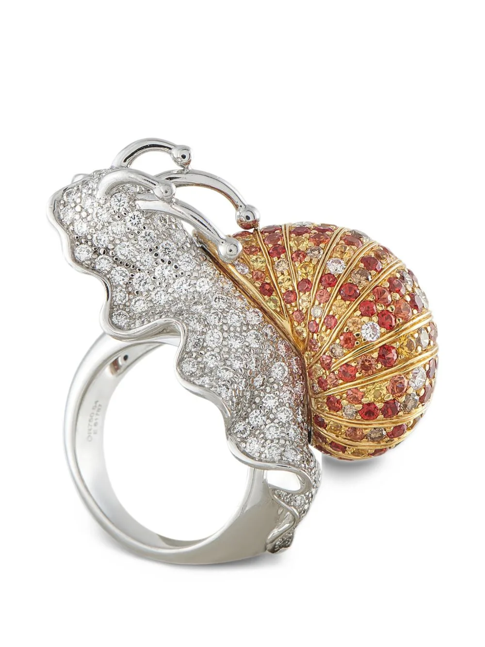 Diamond and Sapphire Snail Ring by Boucheron Pre-Owned