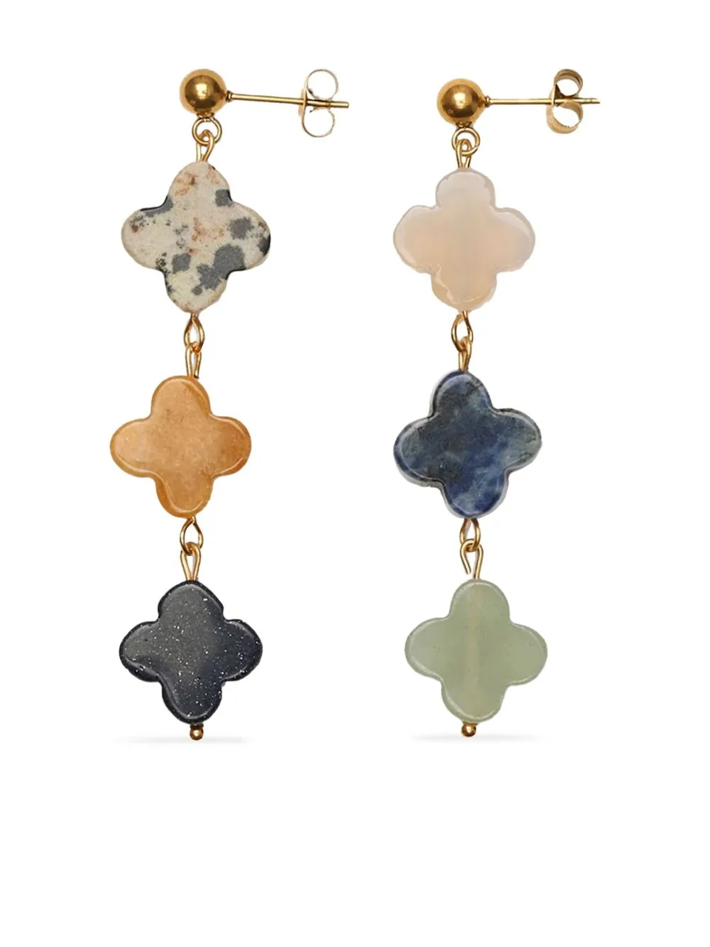 Dangle Clover Earrings by Labelled Jewellery