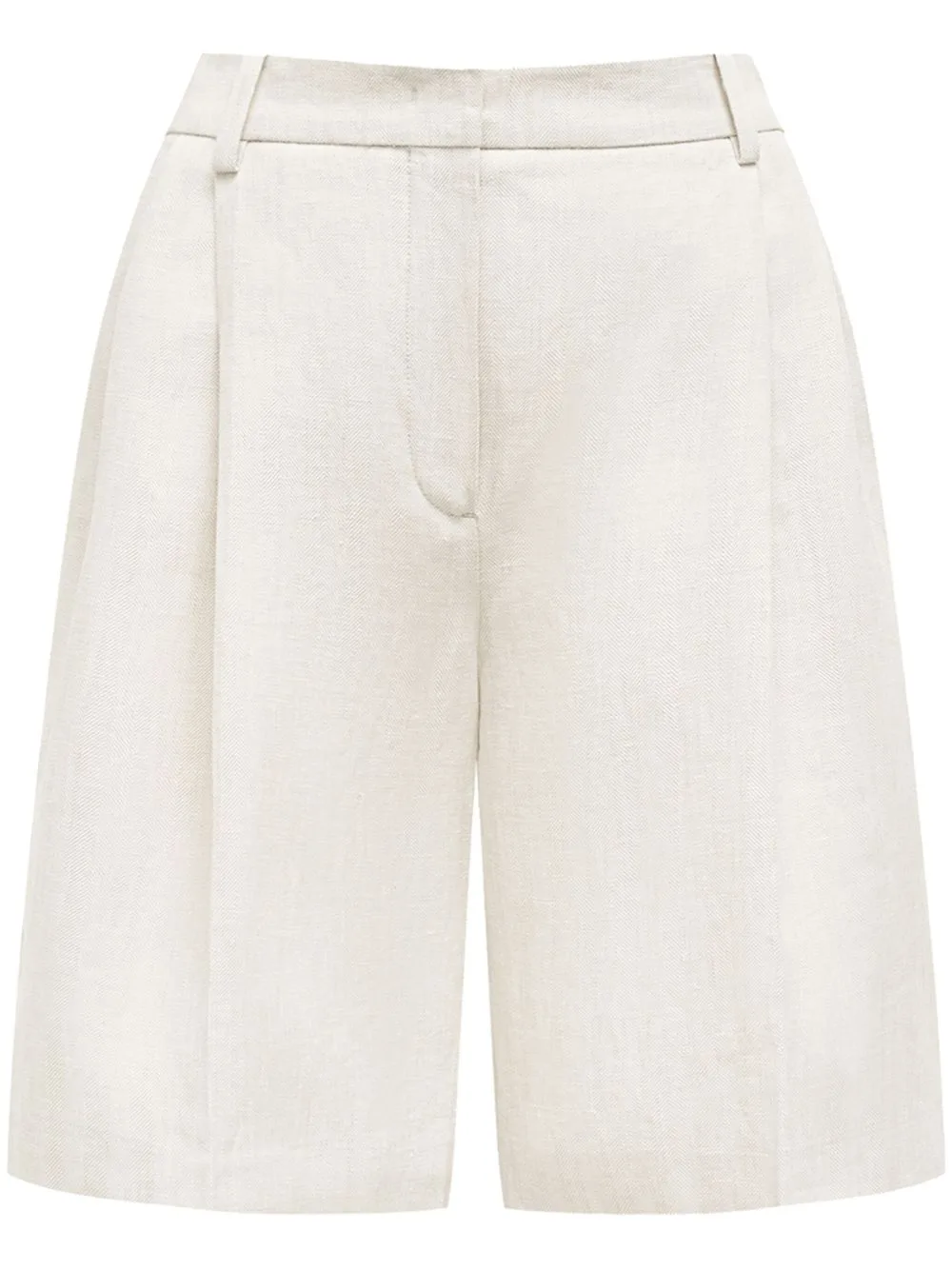 Pleated Linen Shorts by 12 STOREEZ