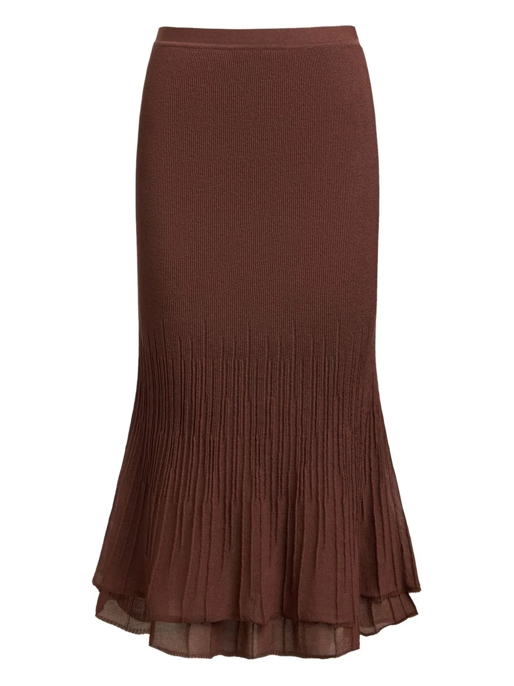 Elastic-Waist Pleated Skirt by 12 STOREEZ