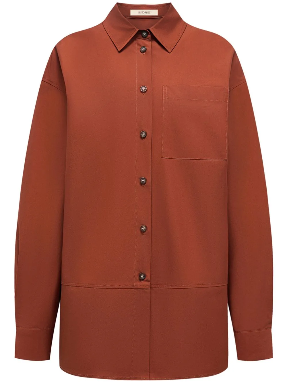 Drop-Shoulder Cotton Shirt by 12 STOREEZ