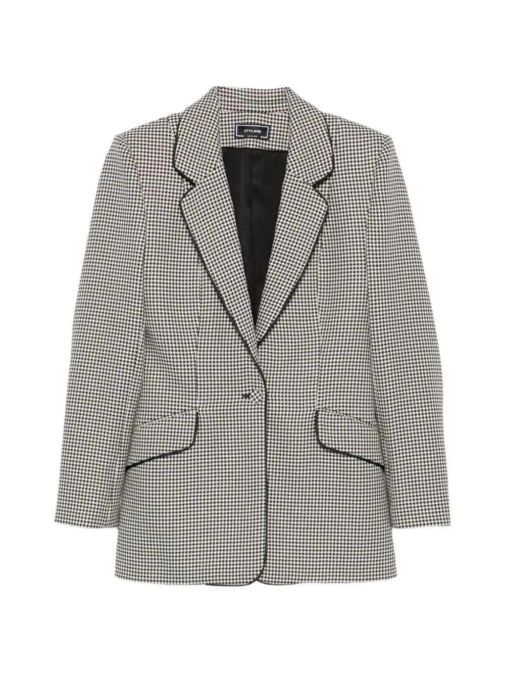Houndstooth-Pattern Blazer by STYLAND