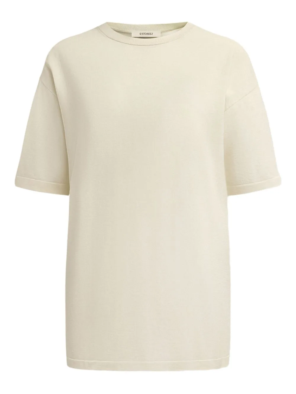 Silk-Cotton Knit T-Shirt by 12 STOREEZ