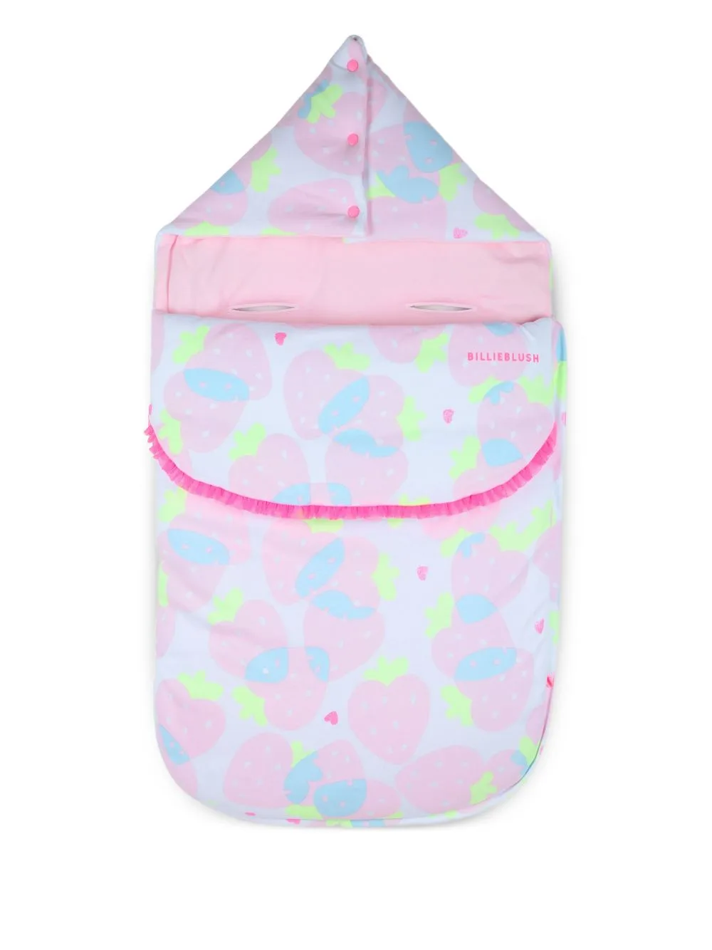 Strawberry-Print Ruffled Sleep Bag by Billieblush