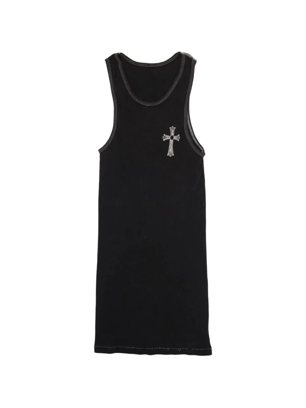 Logo-Print Ribbed Tank Top by Chrome Hearts