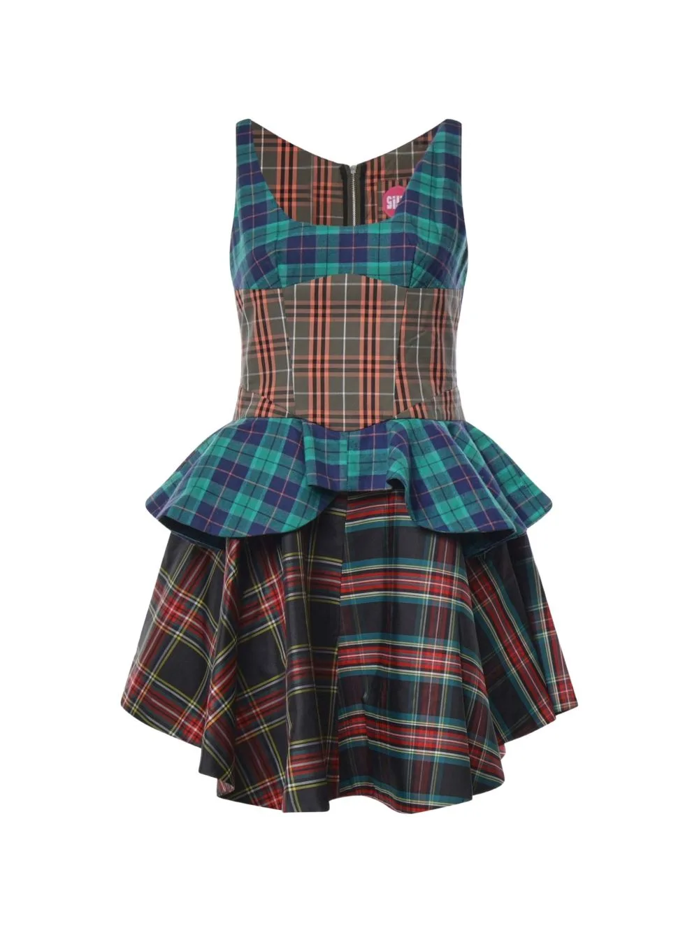 Sedona Patchwork Tartan Mini Dress by Celia B