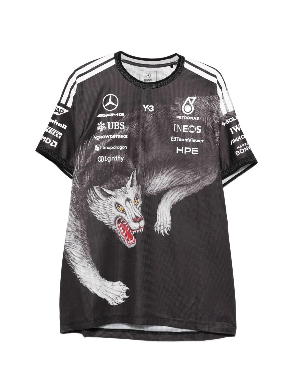 Y-3 x Mercedes-AMG Petronas F1 Print-Detail T-Shirt by Y-3