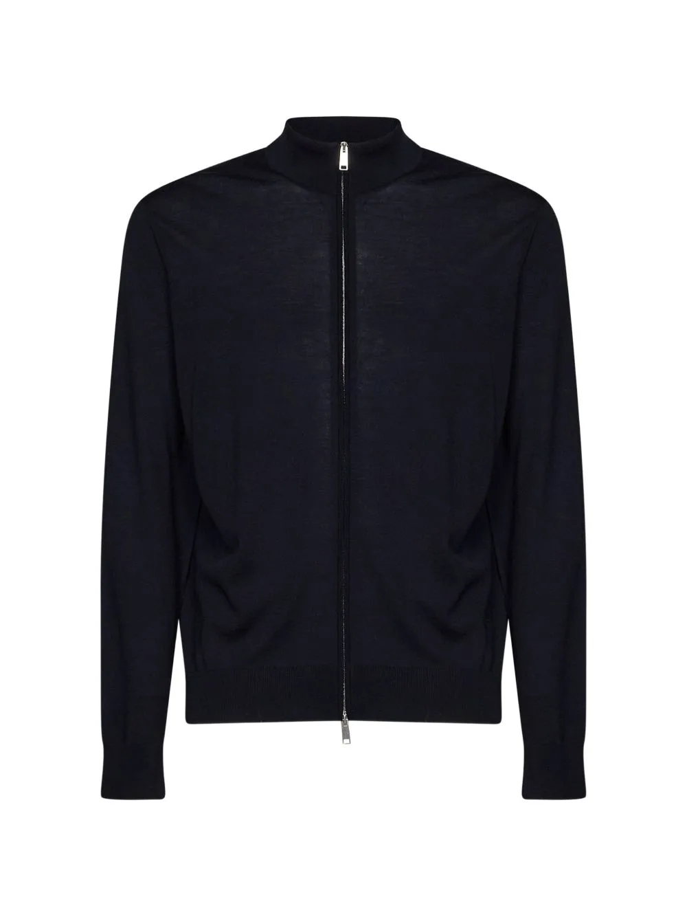 Zip-Up Wool Cardigan