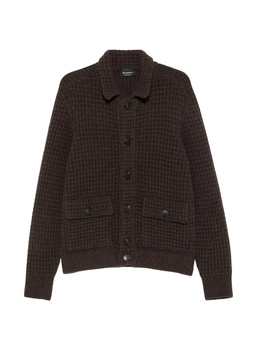 Waffle-Knit Button-Up Jacket by AROVESCIO