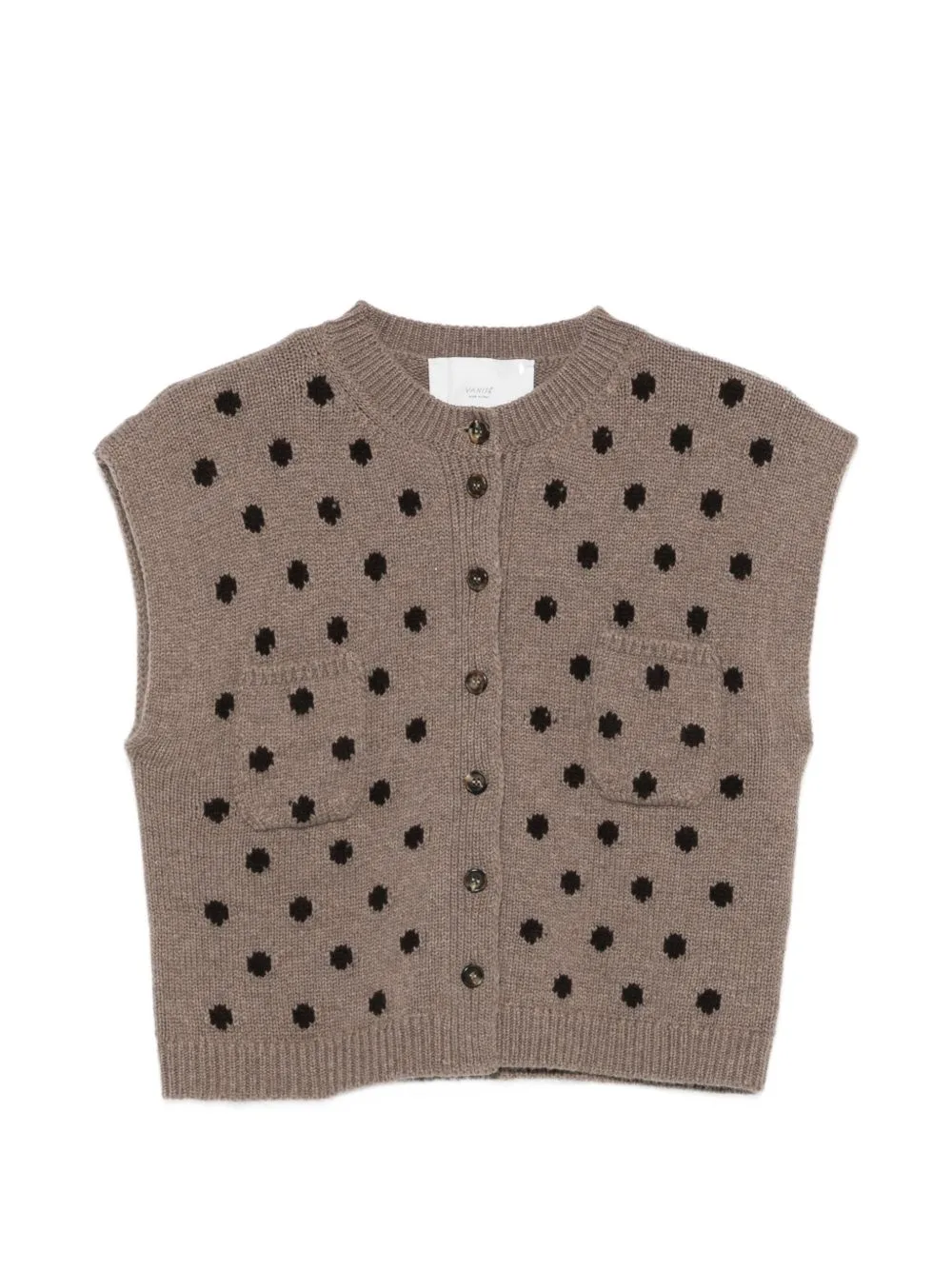 Polka-Dot Knit Vest by Vanisè