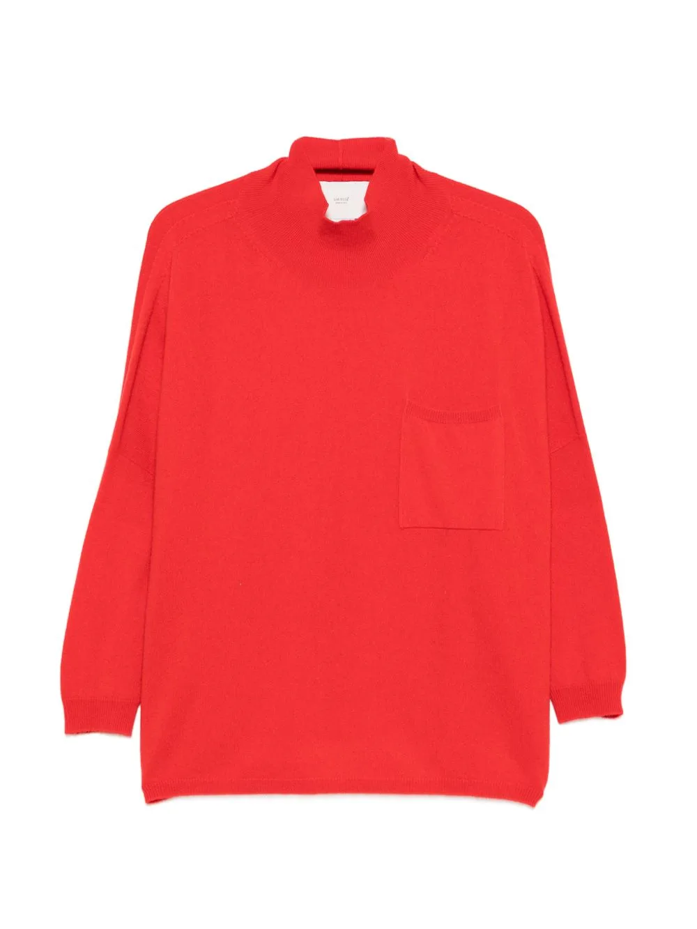 High-Neck Patch-Pocket Sweater by Vanisè