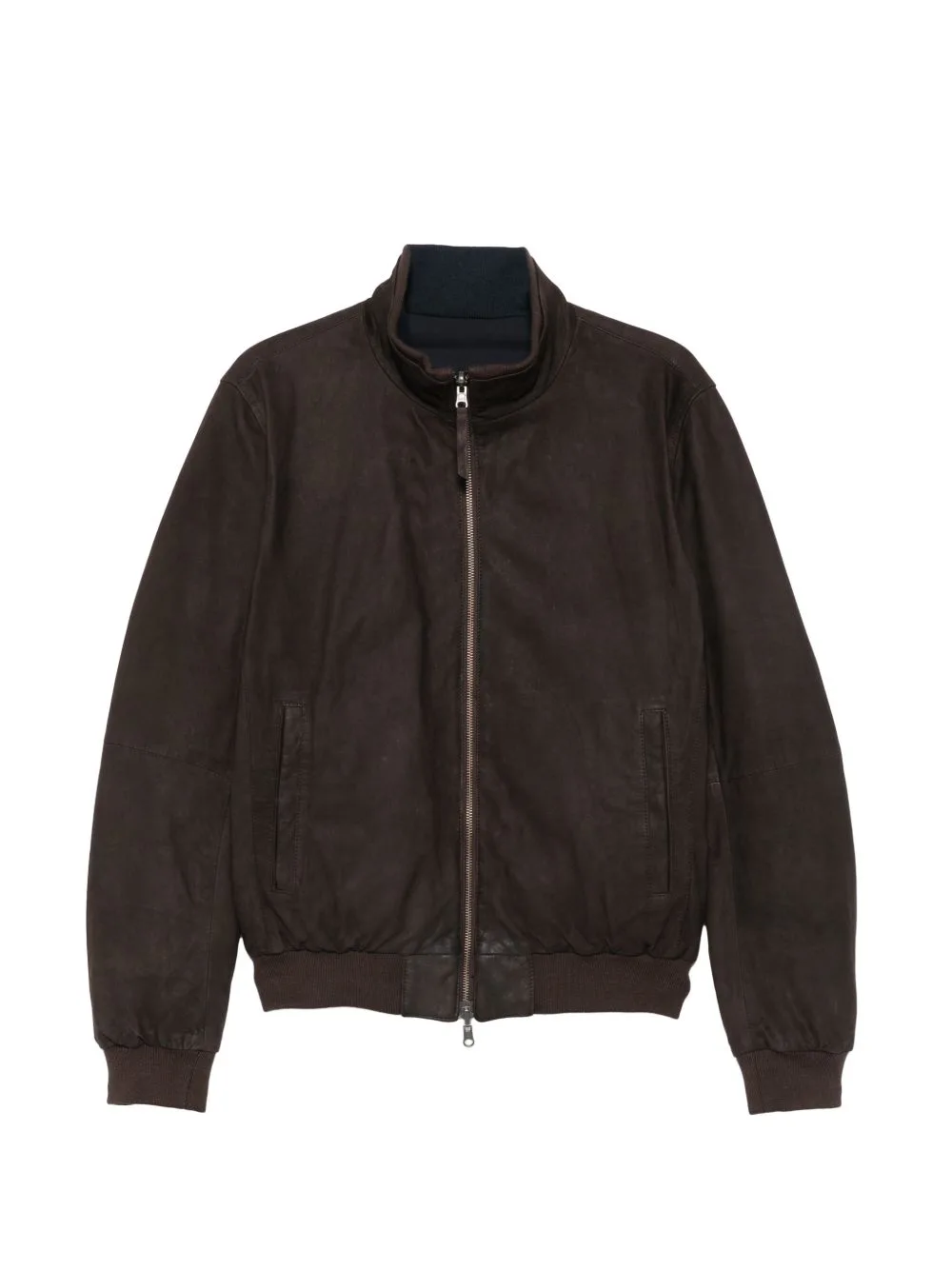 Reversible Nubuck Leather Jacket by MABRUN