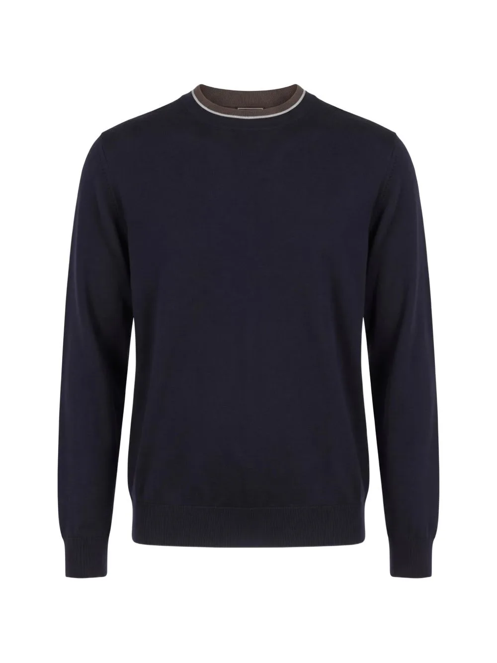 Contrast-Trim Wool Sweater by Peserico