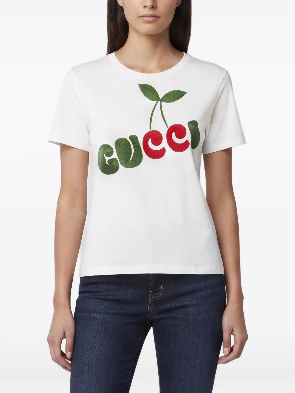 Cherry-Embroidery T-Shirt by Gucci Pre-Owned