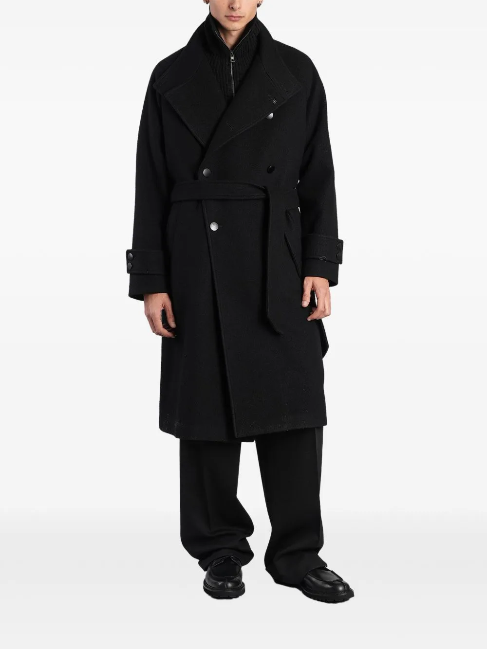 Double-Breasted Belted Coat by Tagliatore