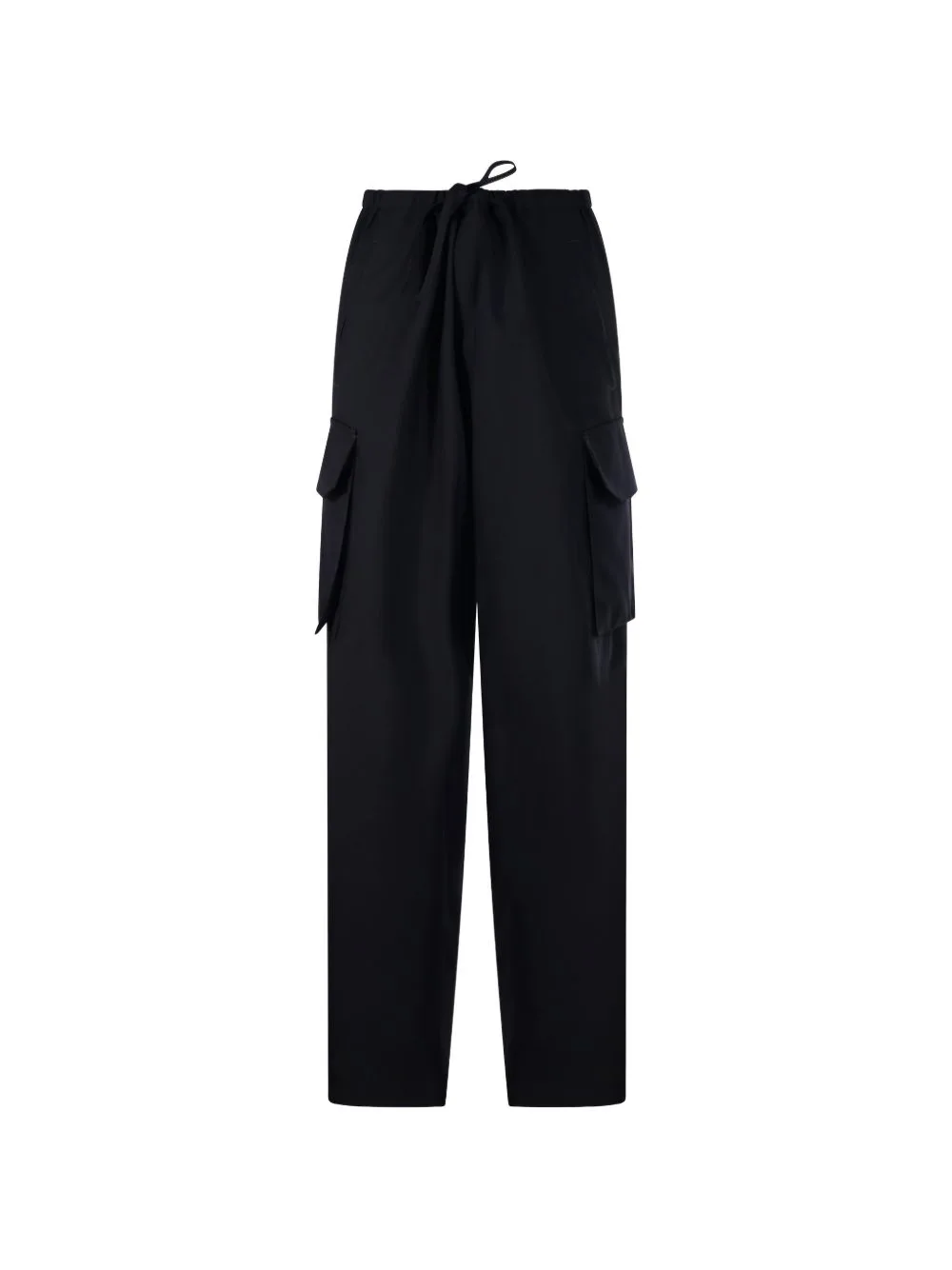 Drawstring Straight-Leg Cargo Trousers by The Erose