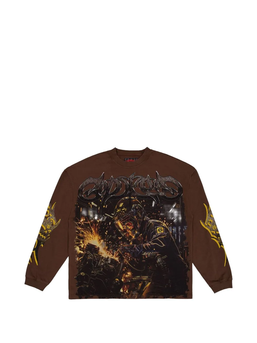 Steel Sharpens Steel Graphic-Print Long-Sleeve T-Shirt by GODSPEED