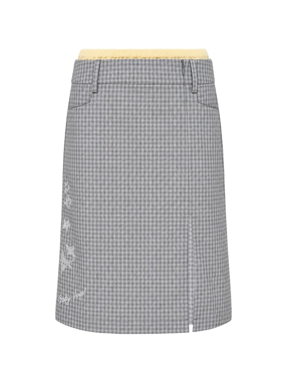 Freshman Gingham-Check Midi Skirt by SULTRY VIRGIN