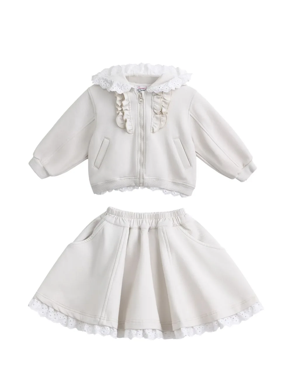 Ruffle-Trimmed Casual Skirt Set (set of Two) by Sweet Cactus