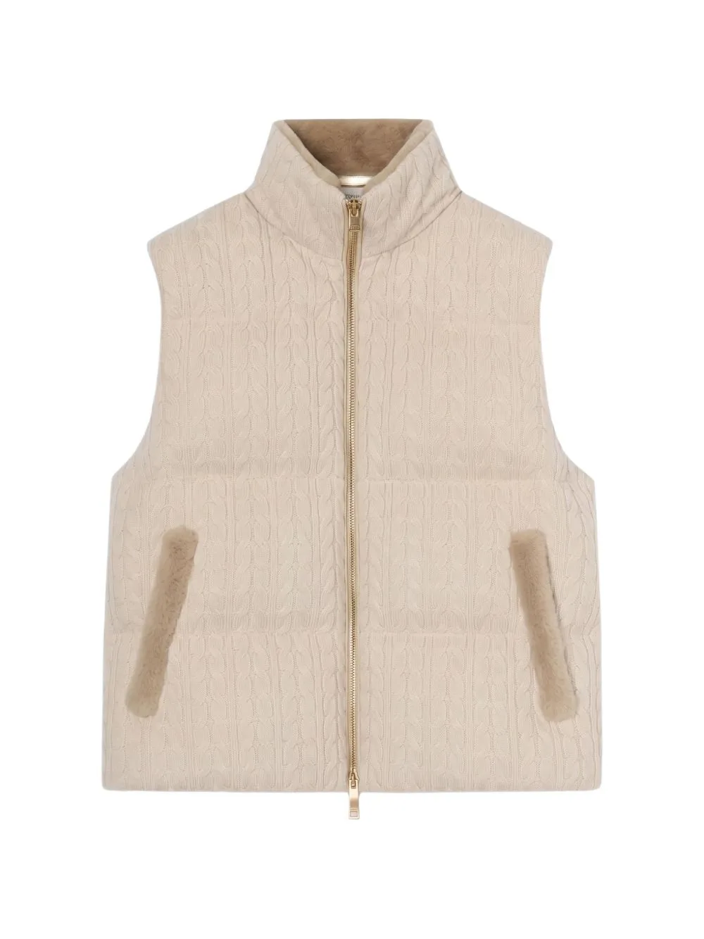 Cable-Knit Padded Jacket by Agnona
