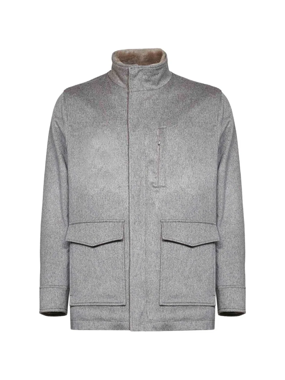 Stand-Collar Utility Coat