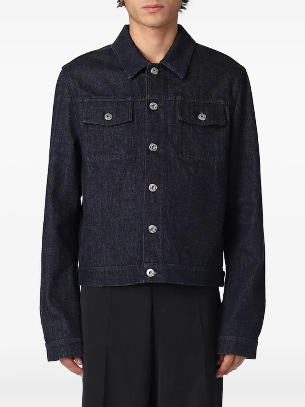 Graphic-Print Denim Jacket