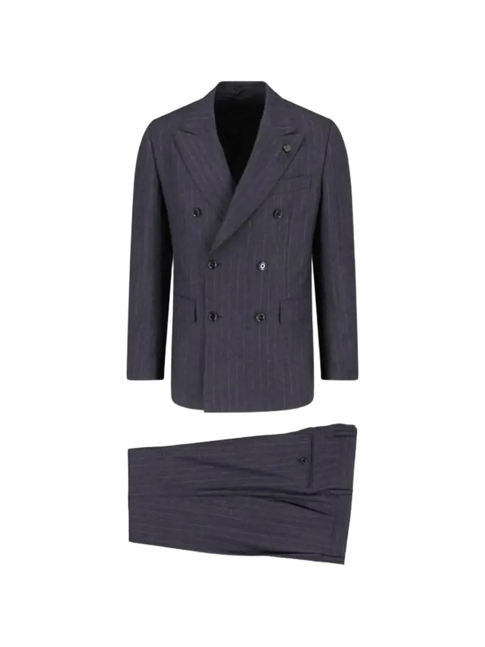 Double-Breasted Pinstripe Suit by Lardini