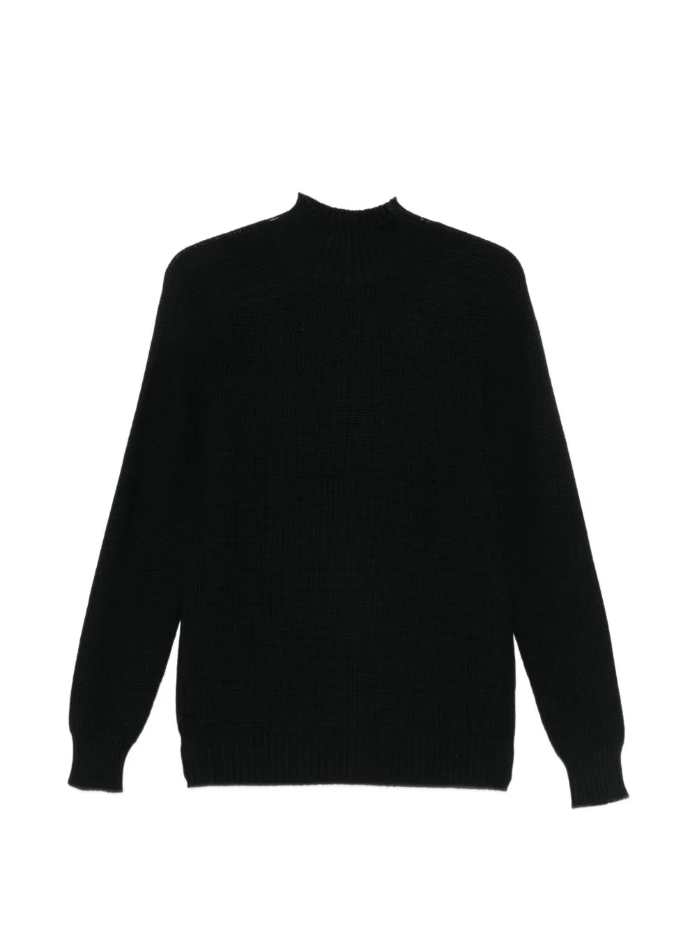 Ribbed-Knit Mock-Neck Sweater