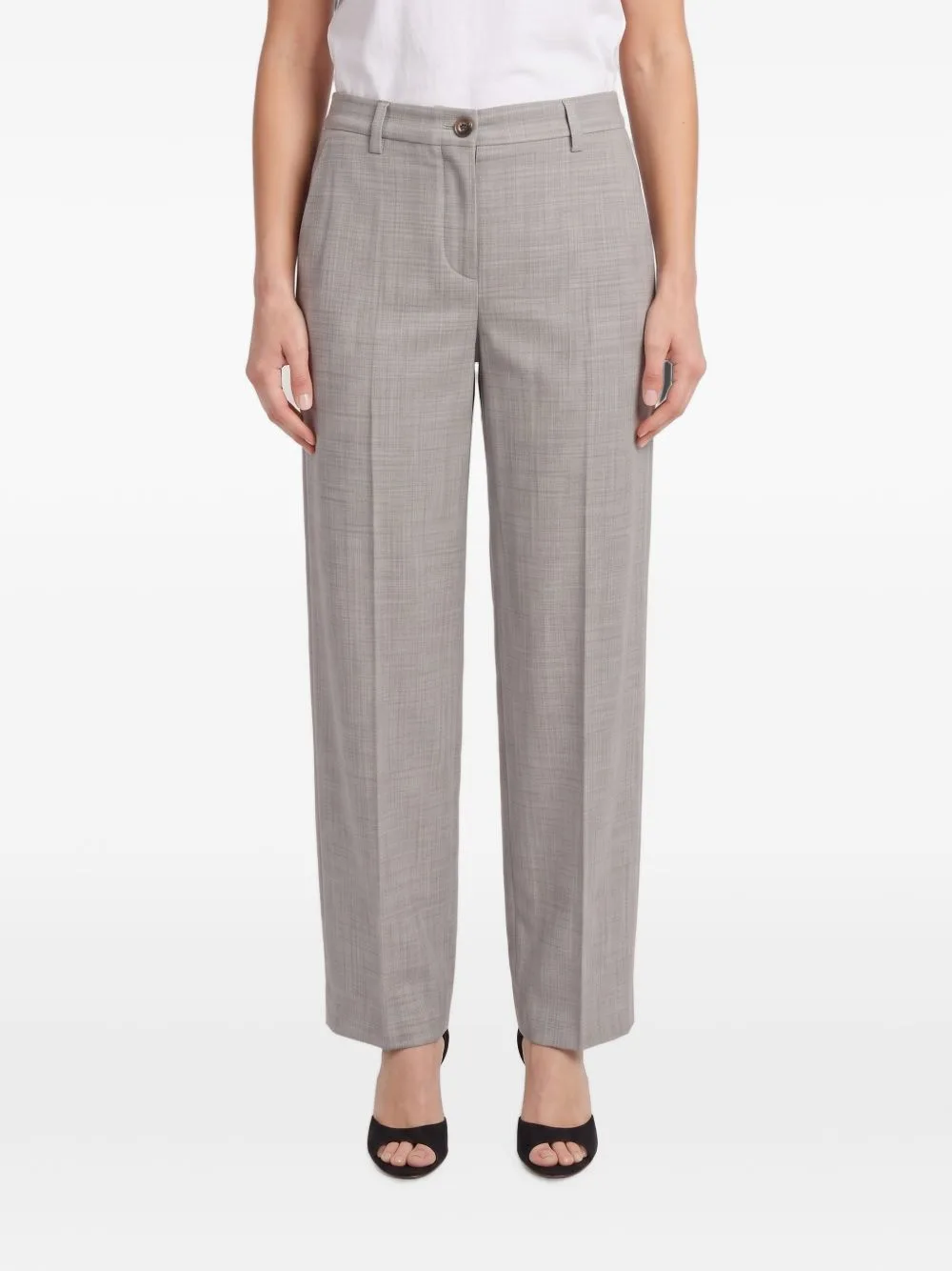 Checked Straight-Leg Trousers by Brunello Cucinelli