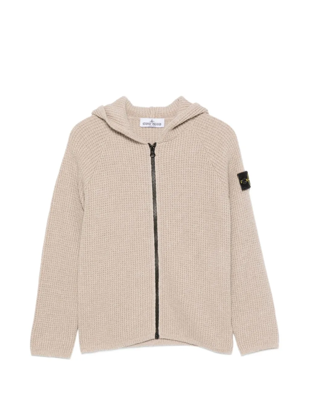 Compass Patch Zip-Up Sweater by Stone Island Junior