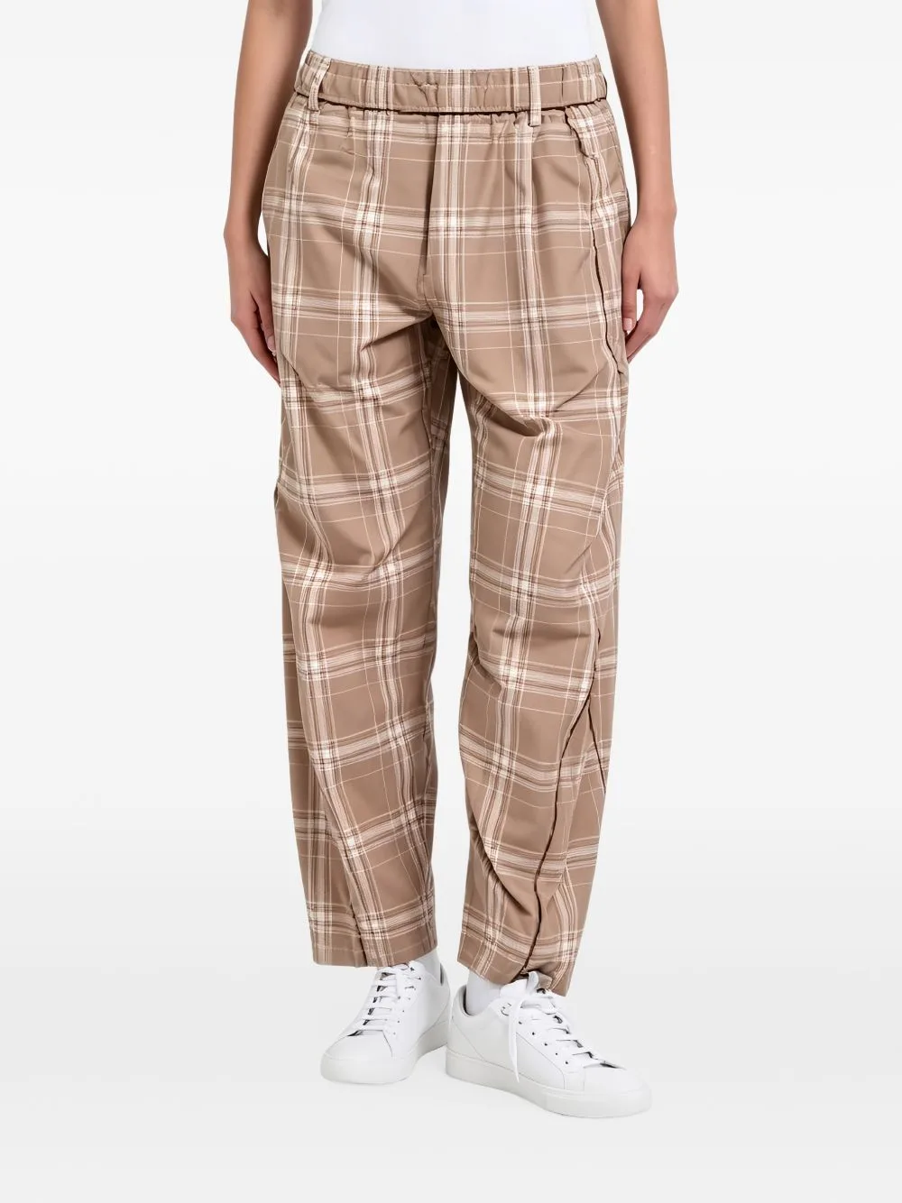 Check-Print Trousers by Brunello Cucinelli