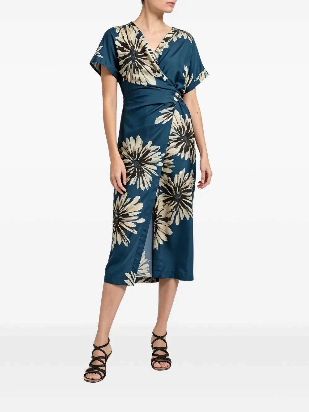 Floral-Print Silk Midi Dress by Brunello Cucinelli