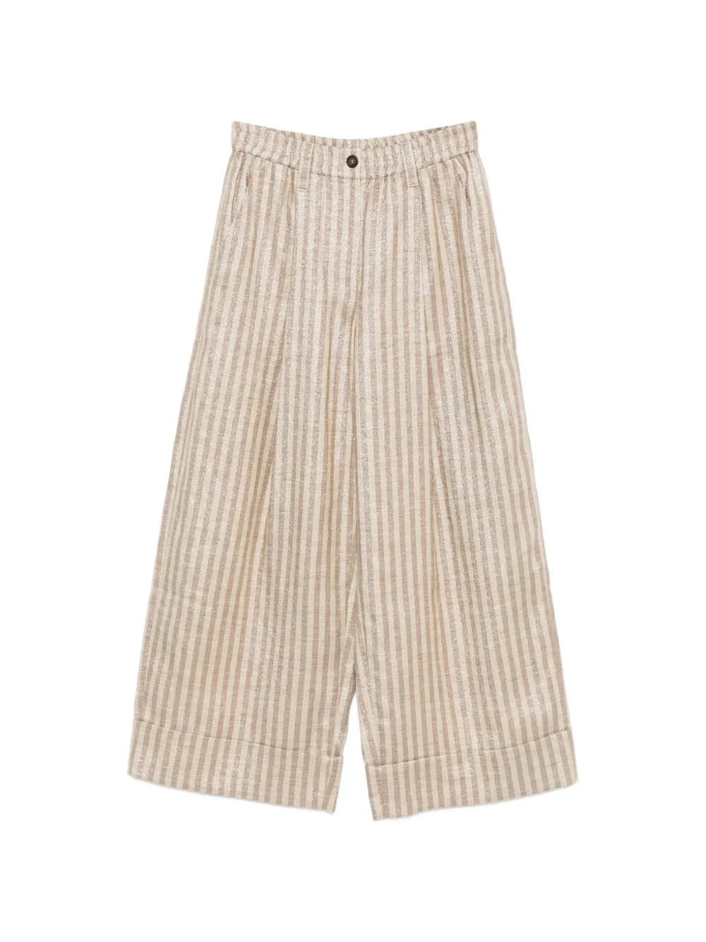 Metallic-Effect Striped Trousers by Brunello Cucinelli