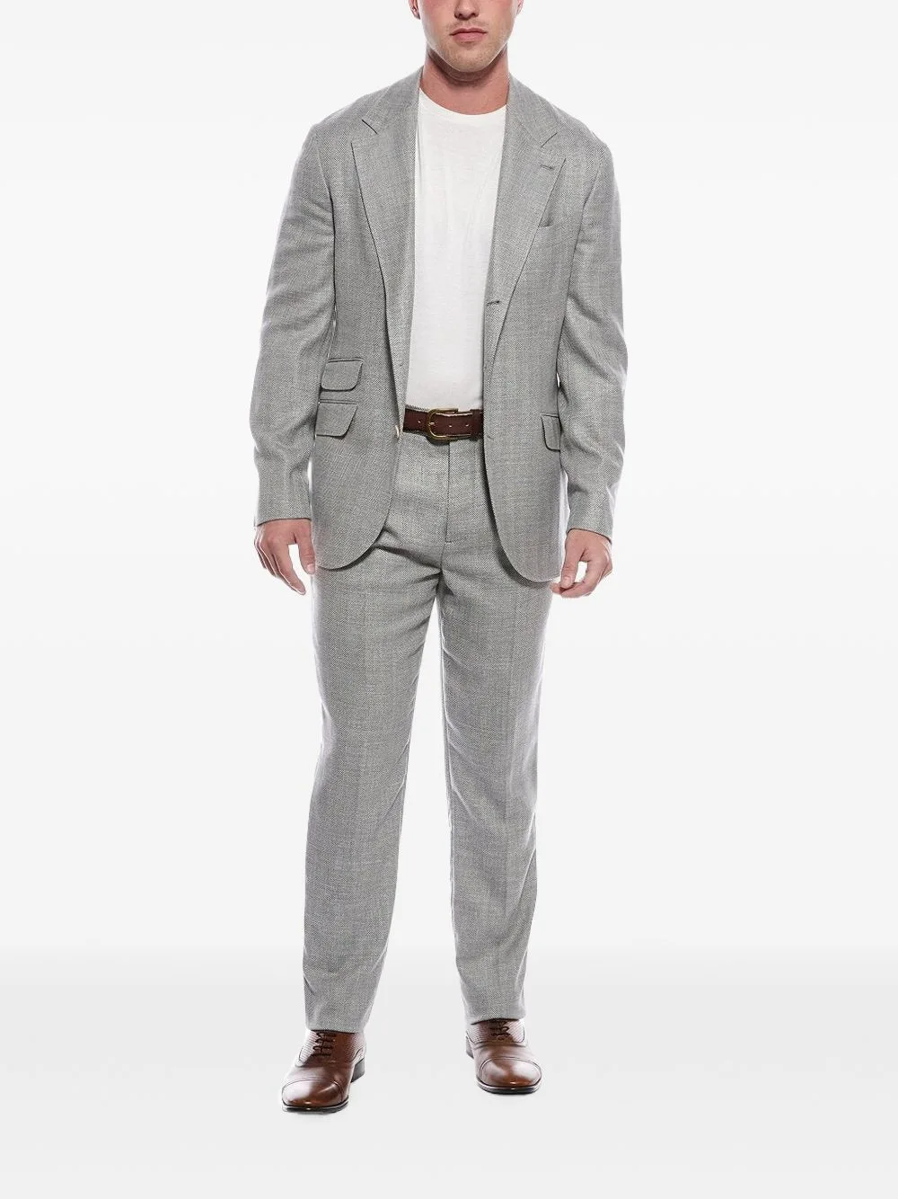 Notch-Lapel Tailored Suit by Brunello Cucinelli