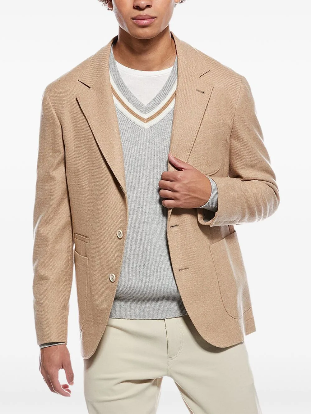 Single-Breasted Notch-Lapel Blazer by Brunello Cucinelli