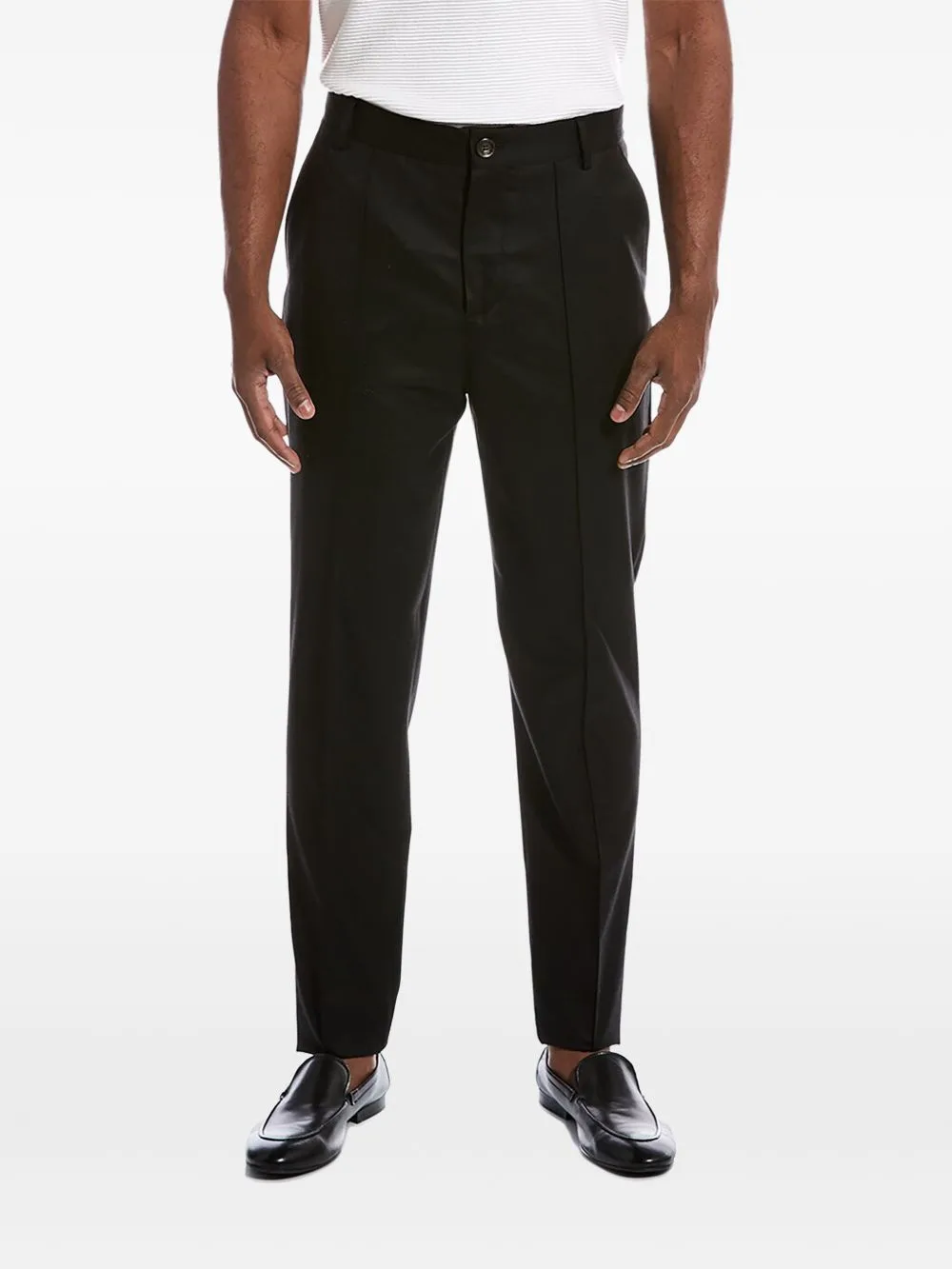 Pressed-Crease Wool Trousers by Brunello Cucinelli