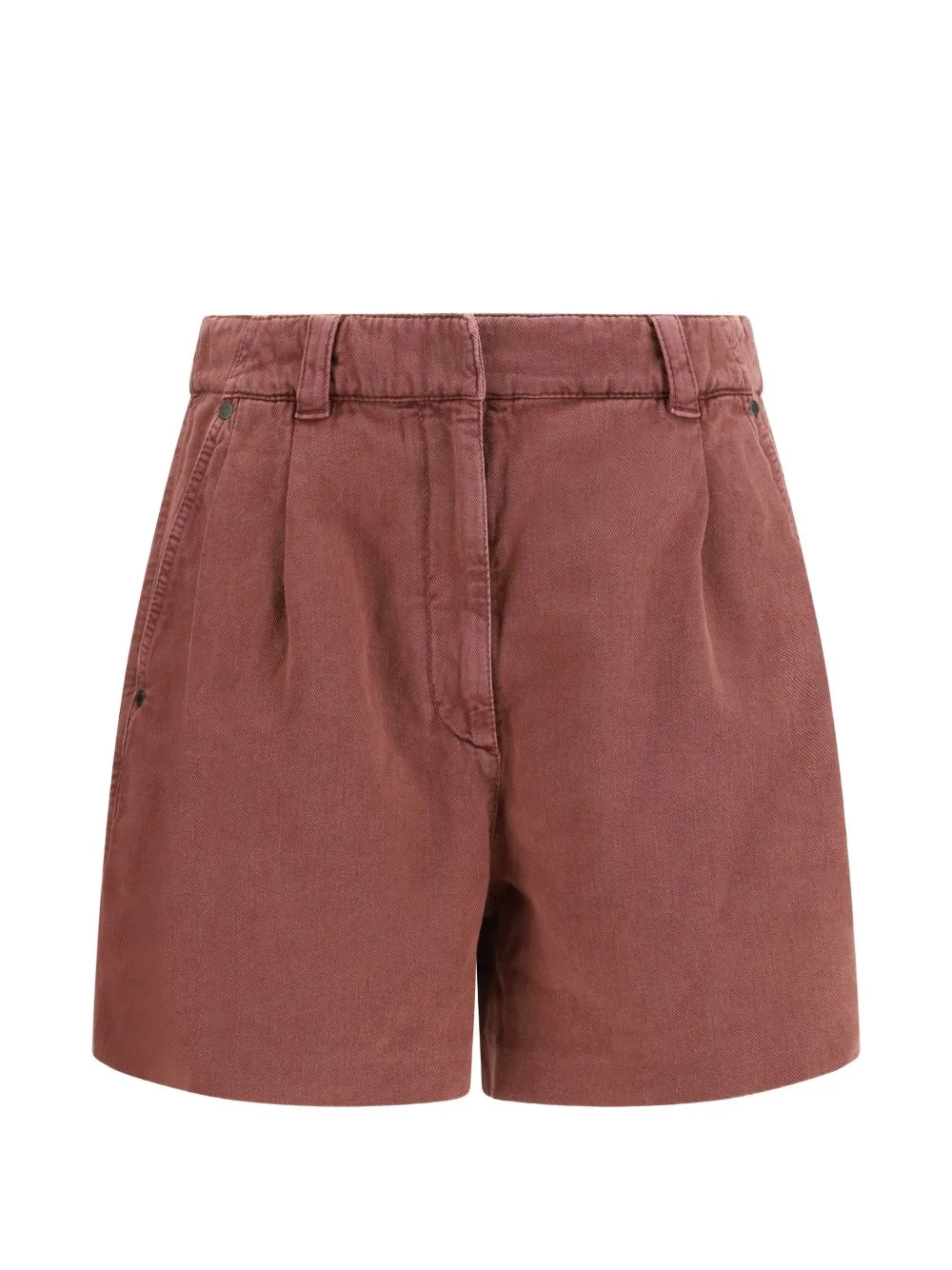Pleated High-Waisted Shorts by Brunello Cucinelli