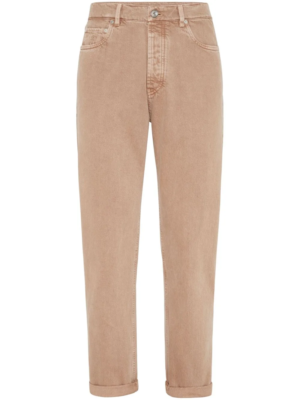 Logo-Patch Tapered Jeans by Brunello Cucinelli