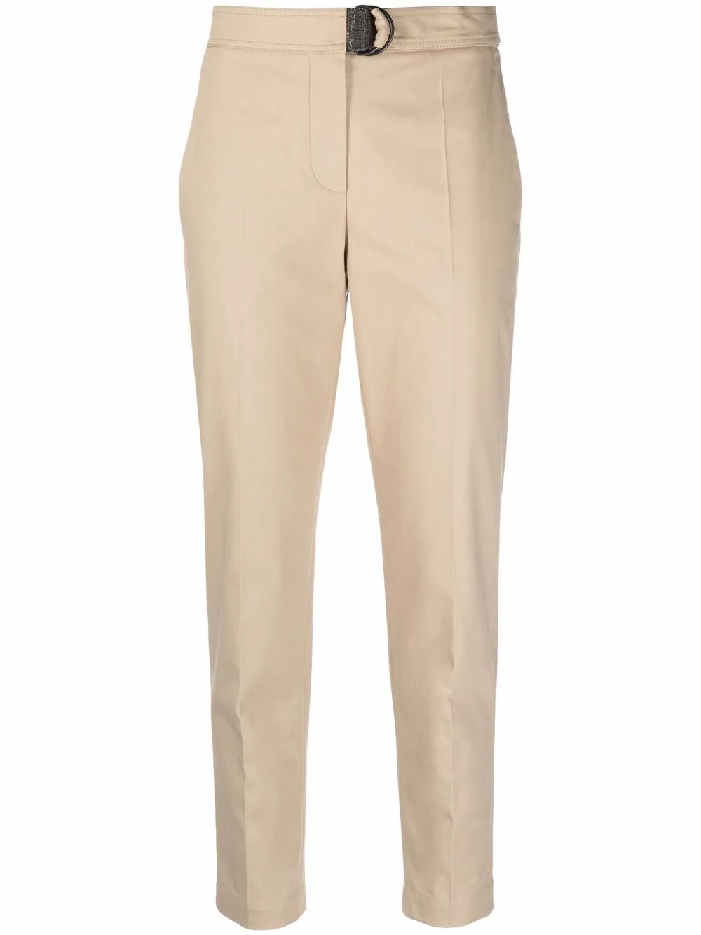 Cropped Slim-Fit Trousers by Brunello Cucinelli