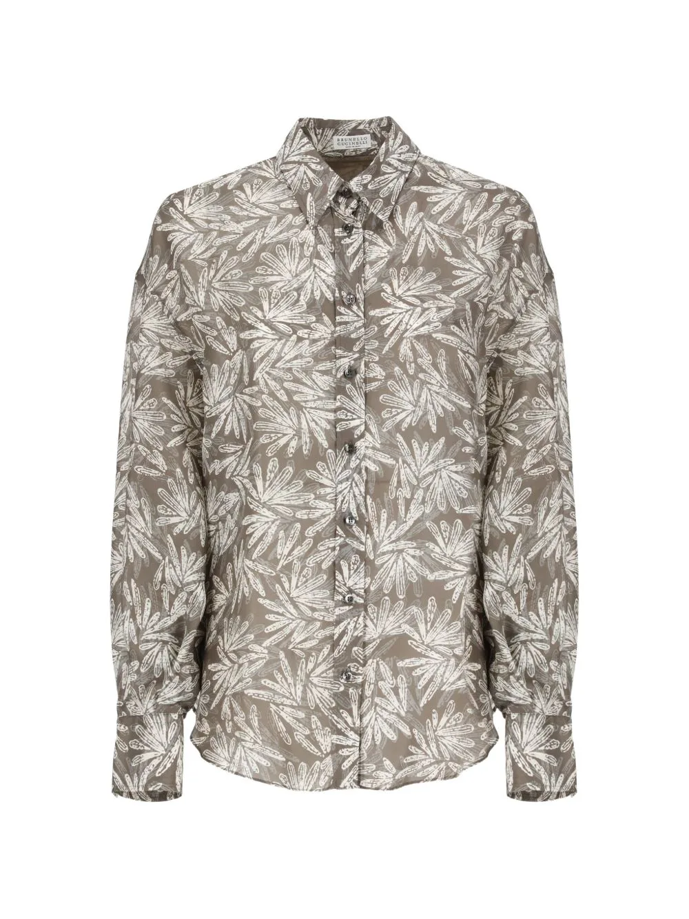 Floral-Print Silk Shirt