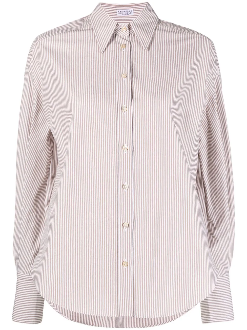 Pinstriped Cotton-Blend Shirt