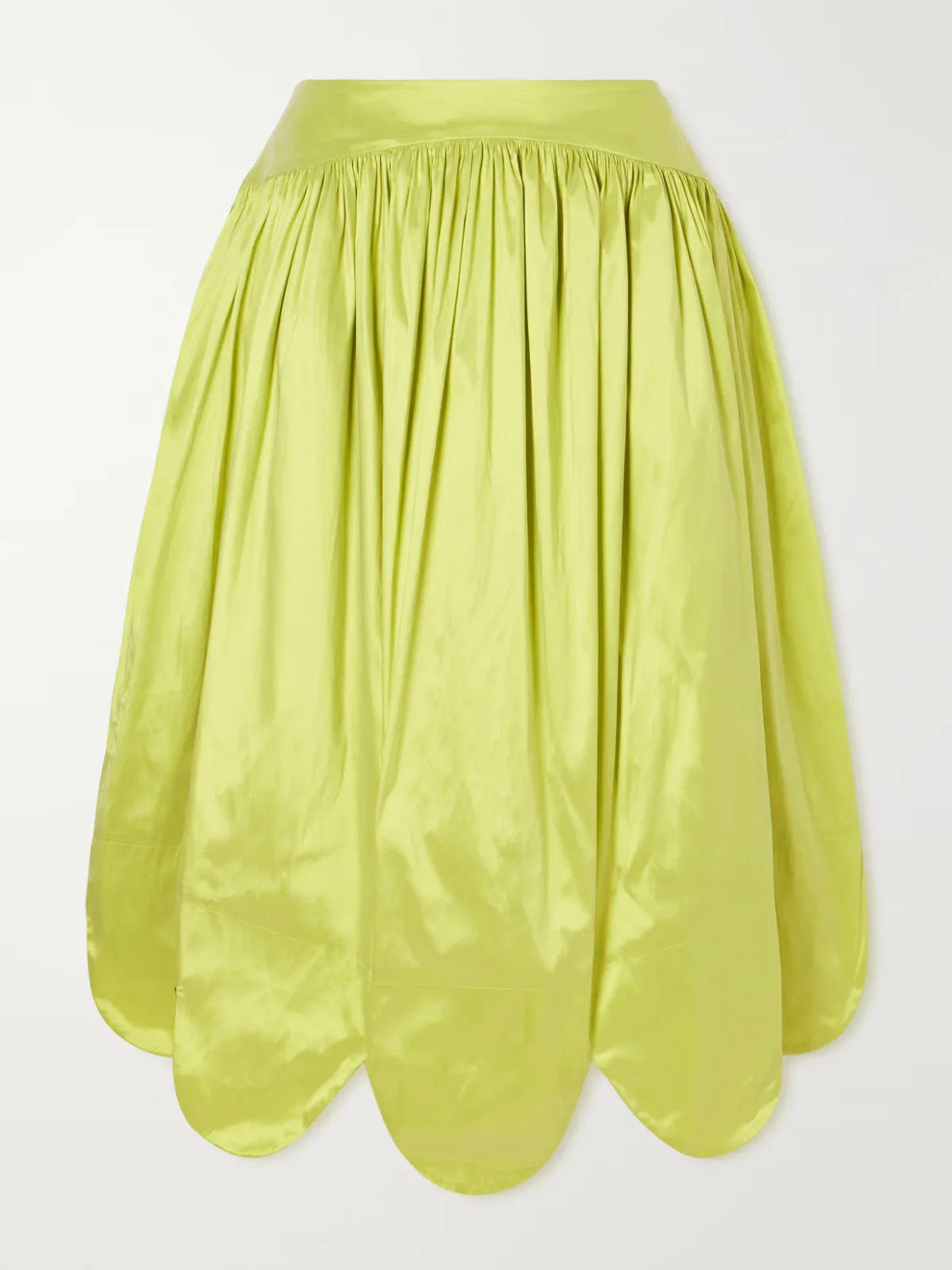 - Petal Hem Basque Midi Skirt -
