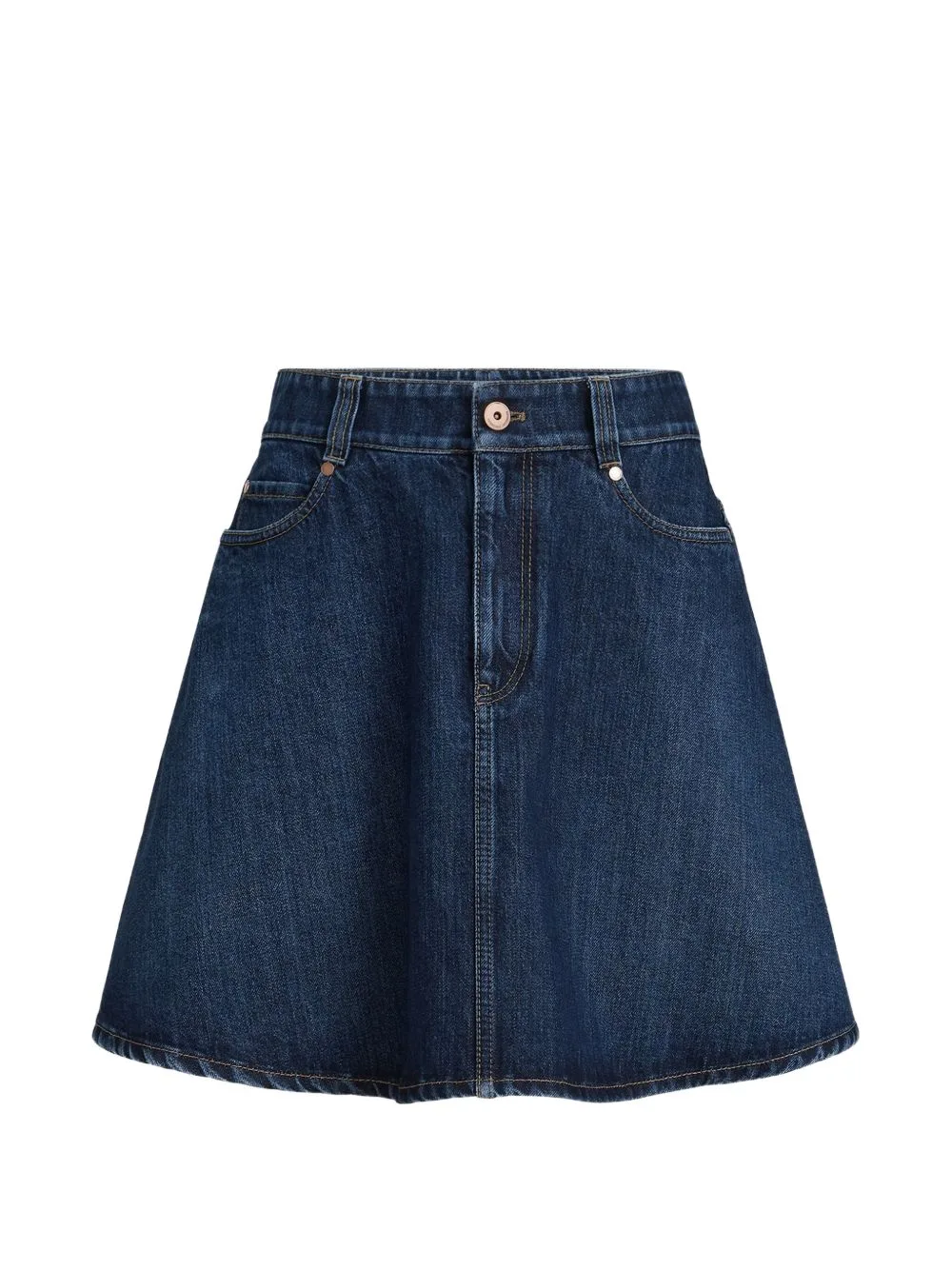 A-Line Denim Mini Skirt