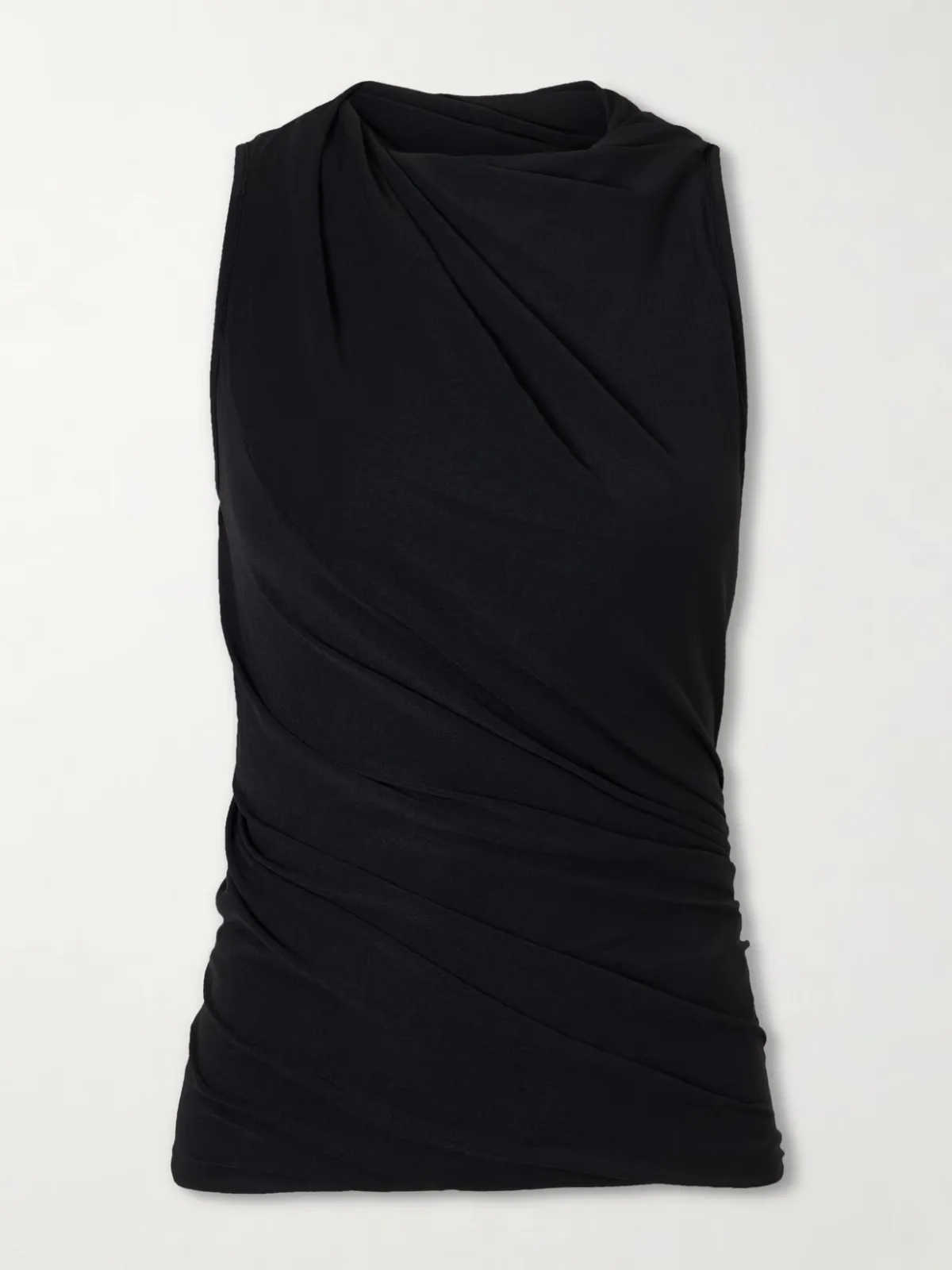 - Gathered Stretch-jersey T-shirt -