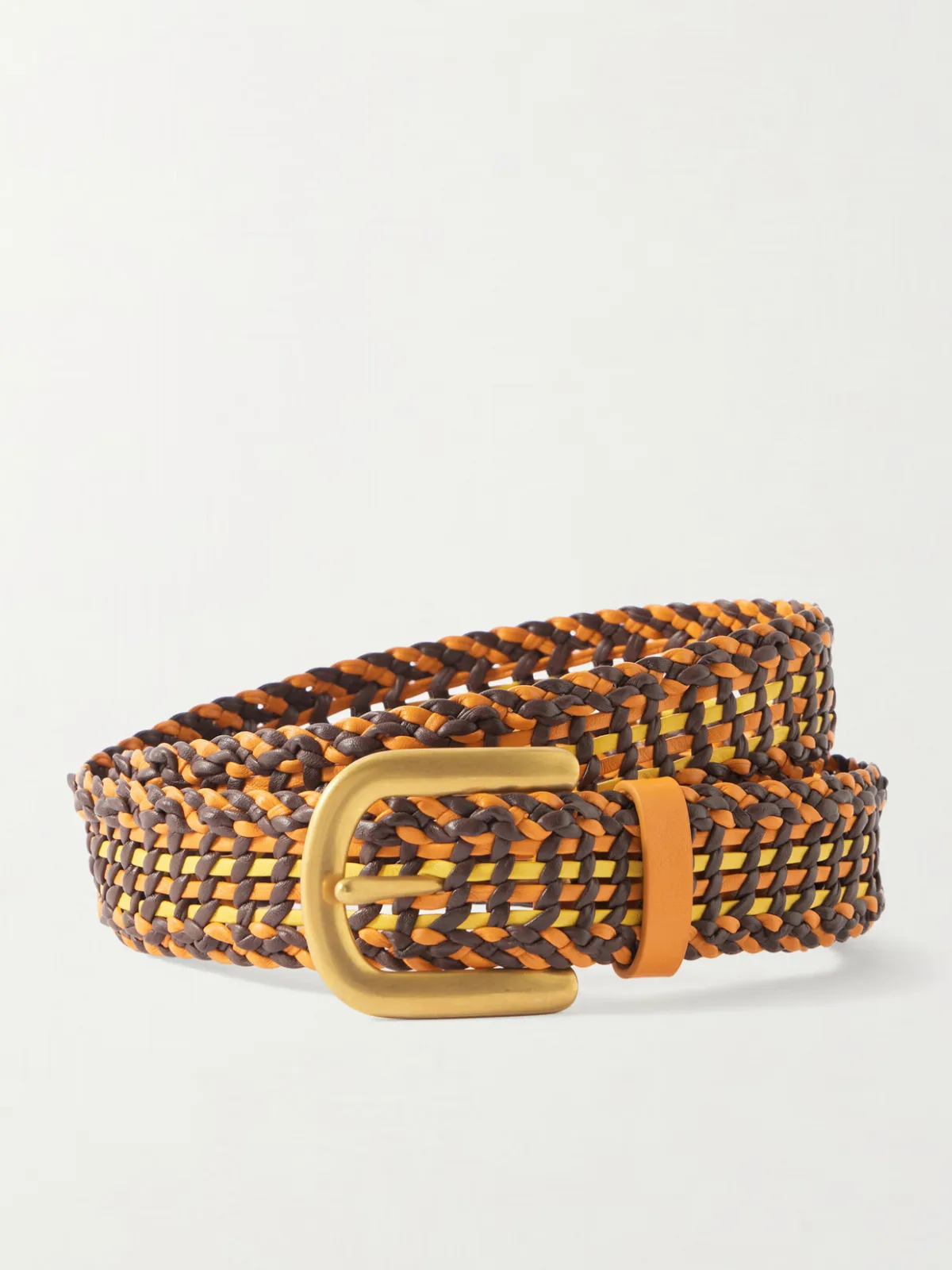 - Sam Woven Leather Waist Belt -