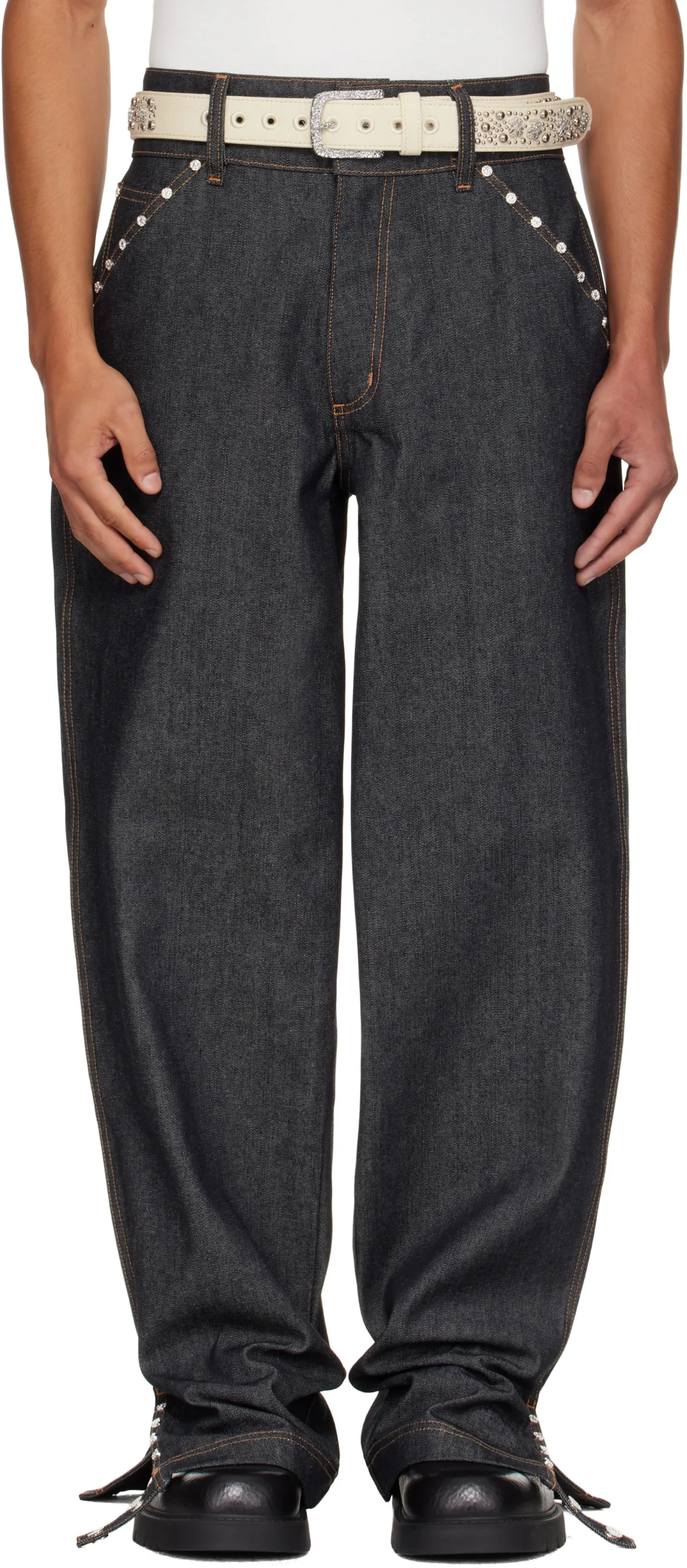 Studded Jeans - DENIM