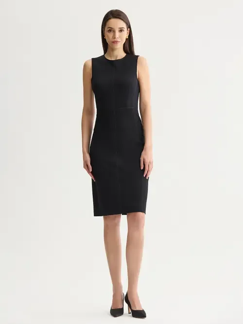 LuxeStretch Contrast Stitch Sheath Dress