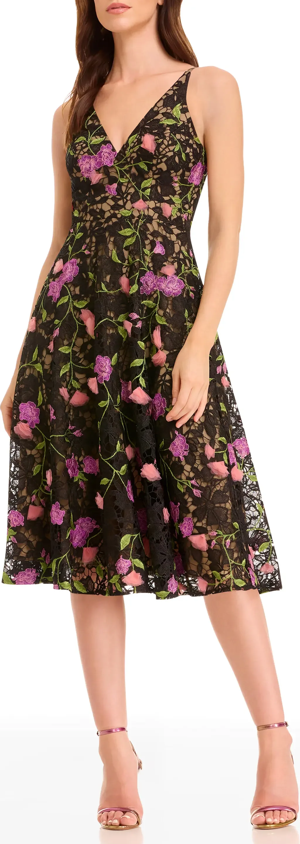 Elisa Floral Fit & Flare Cocktail Dress