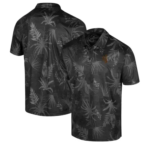 Colosseum Black Wyoming Cowboys Palms Team Polo